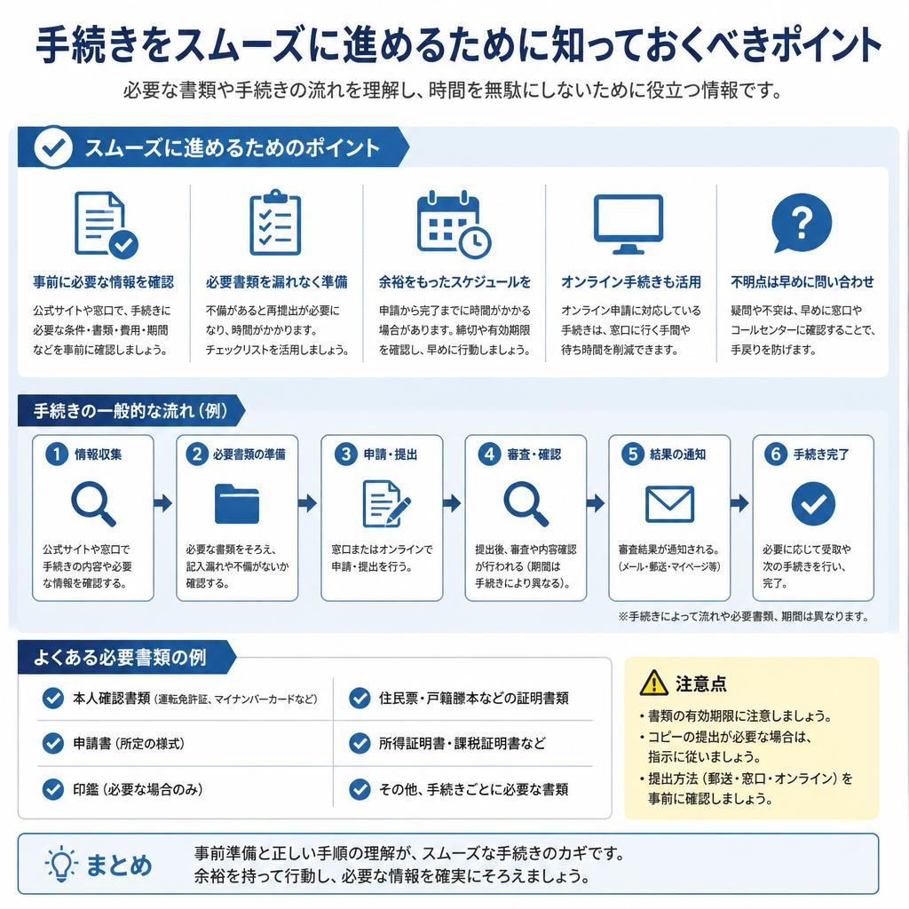迅速な手続きを実現するために